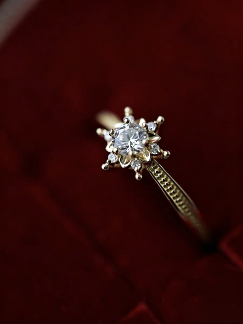 First Snowflake 9K Gold Ring