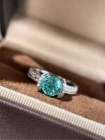 Fireworks Paraiba Sterling Silver 1.3Ct Ring
