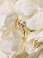 Tiny Tanzanite Pearl Gold Ring