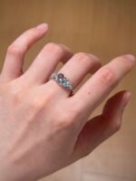 Bluebell Natural Blue Topaz Silver Ring, Floral Collection
