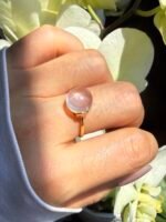 Natural Mozambique Star Rose Quartz Ring
